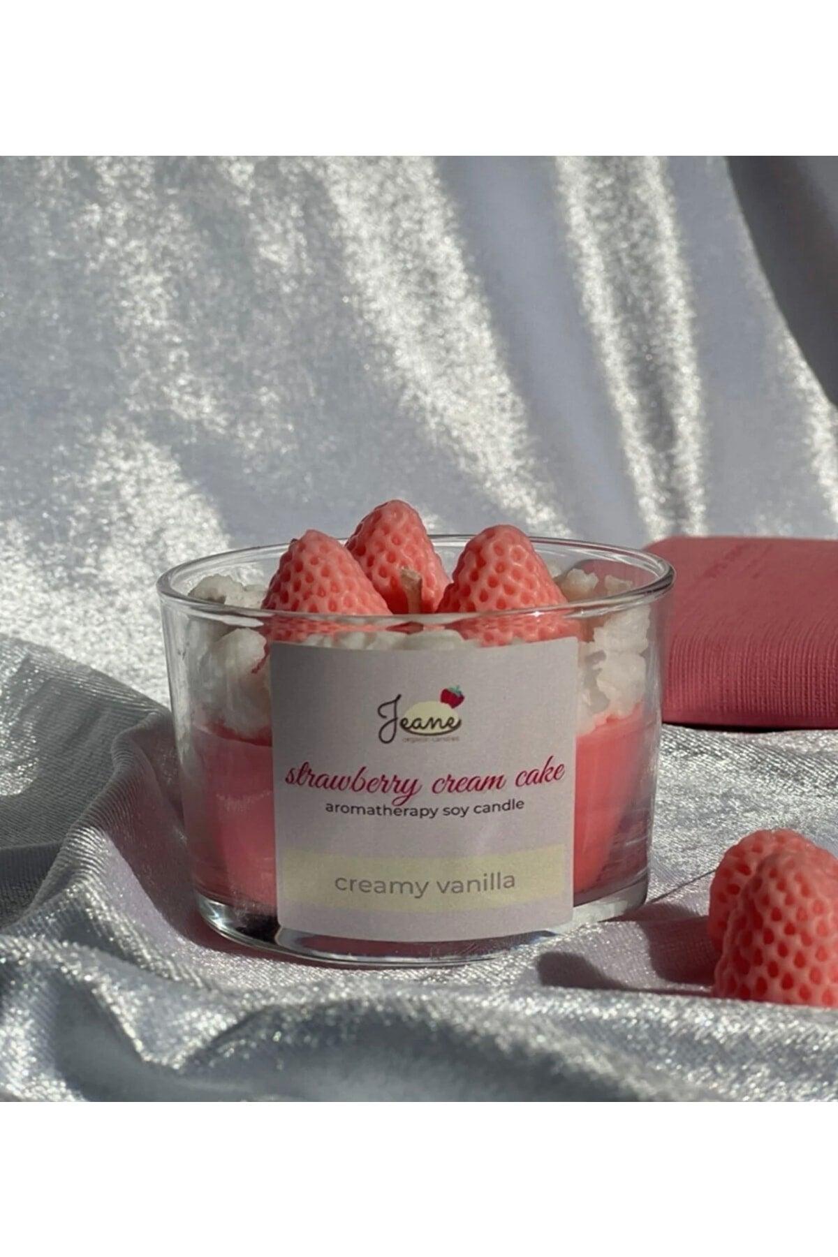 Candles Strawberry Cupcake Strawberry Candle Aromatherapy Vanilla Scented Gift Pink - Swordslife