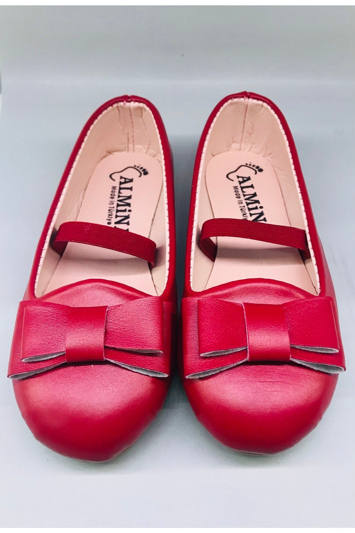 Shoes Girl Child Bowtie Detailed Red Flat Shoes