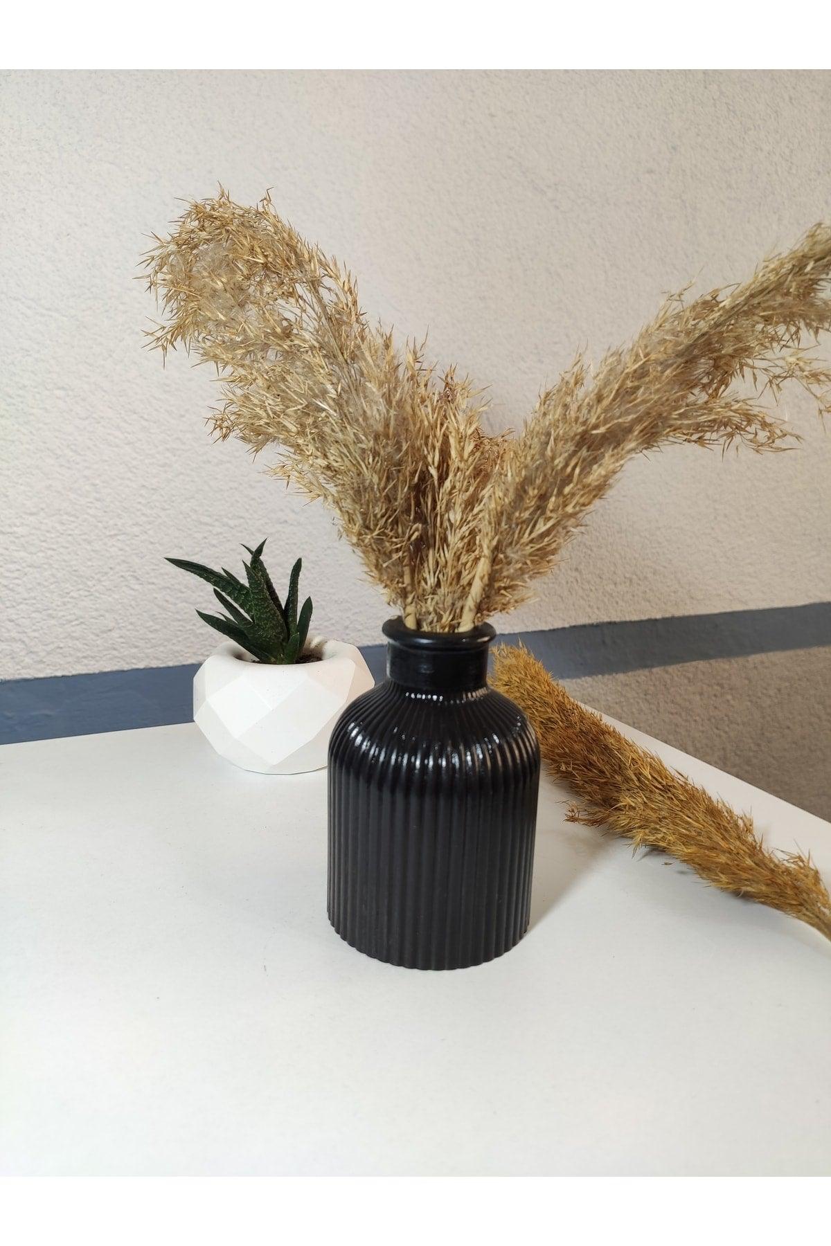 Vase Pampas, Artificial Flower And Dry Flower Vase, Line Pattern Vase - Swordslife