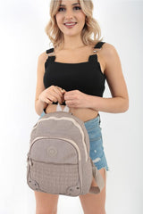 Unisex Mink Crinkle Fabric Waterproof & Dirt Resistant Backpack And School Bag