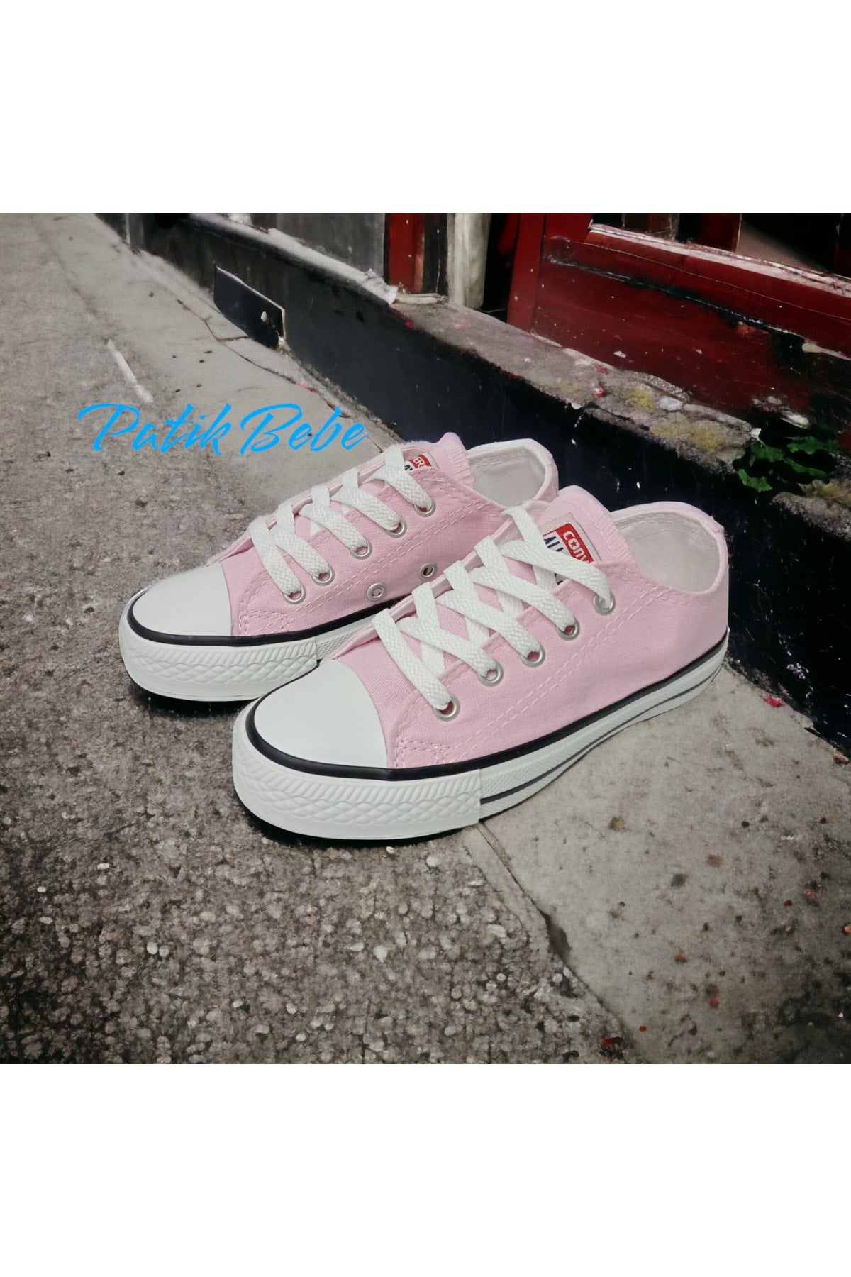 Pink Short Linen Convers Shoes