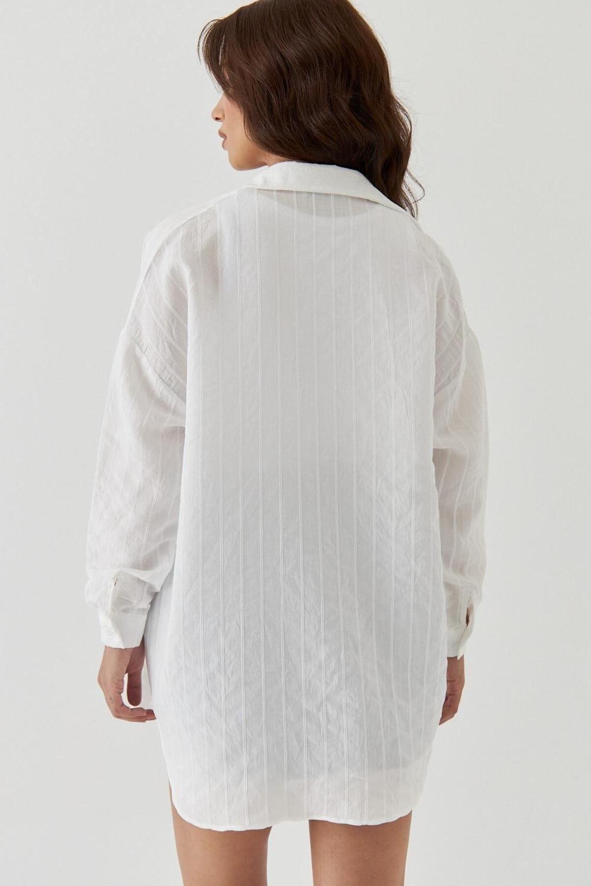 Striped White Women's Shirt - Swordslife