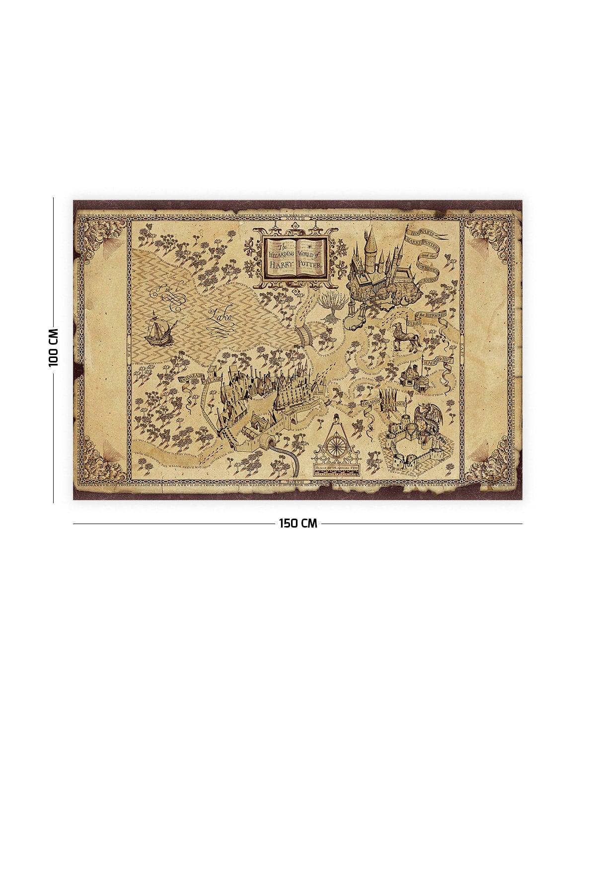 Harry Potter Marauder Map Wall Covering Carpet 140 X 100 Cm-70x100 Cm - Swordslife