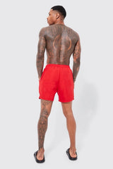 Lined Short Beach Shorts Red