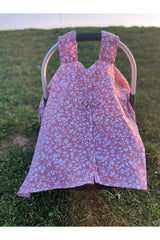 Run Baby Muslin Fabric Push-Up Stroller Cover (PINK FLOWER) 75x100cm