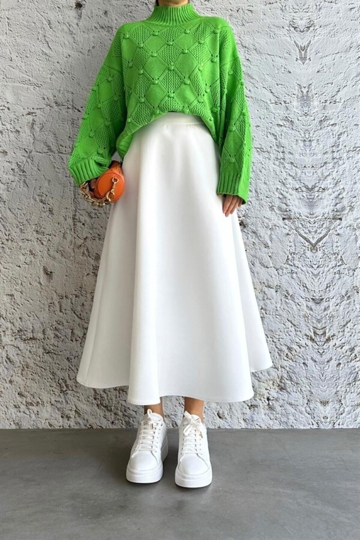 Puff Scuba White Skirt - Swordslife