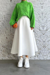 Puff Scuba White Skirt - Swordslife