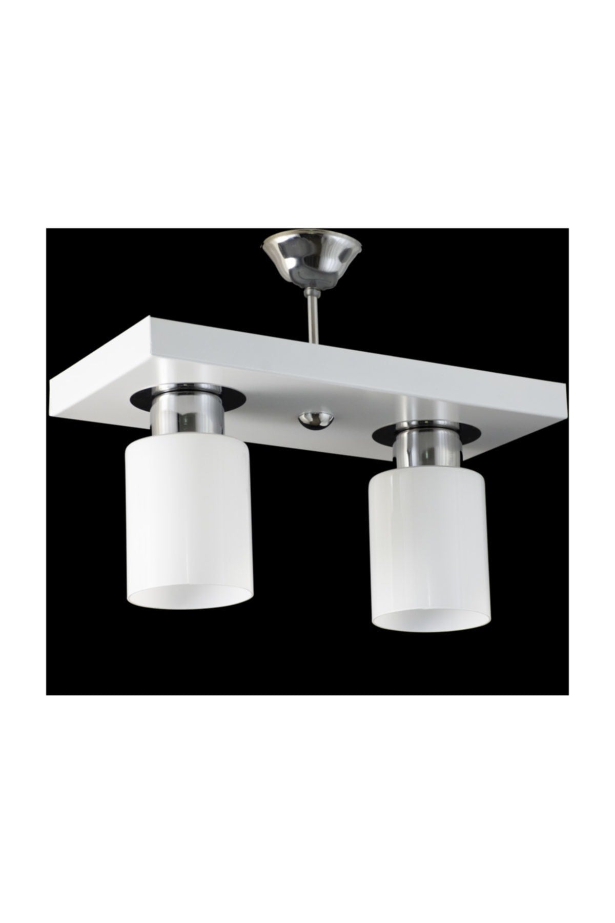 Double Modern Sports Model Rectangular Tray White Chandelier