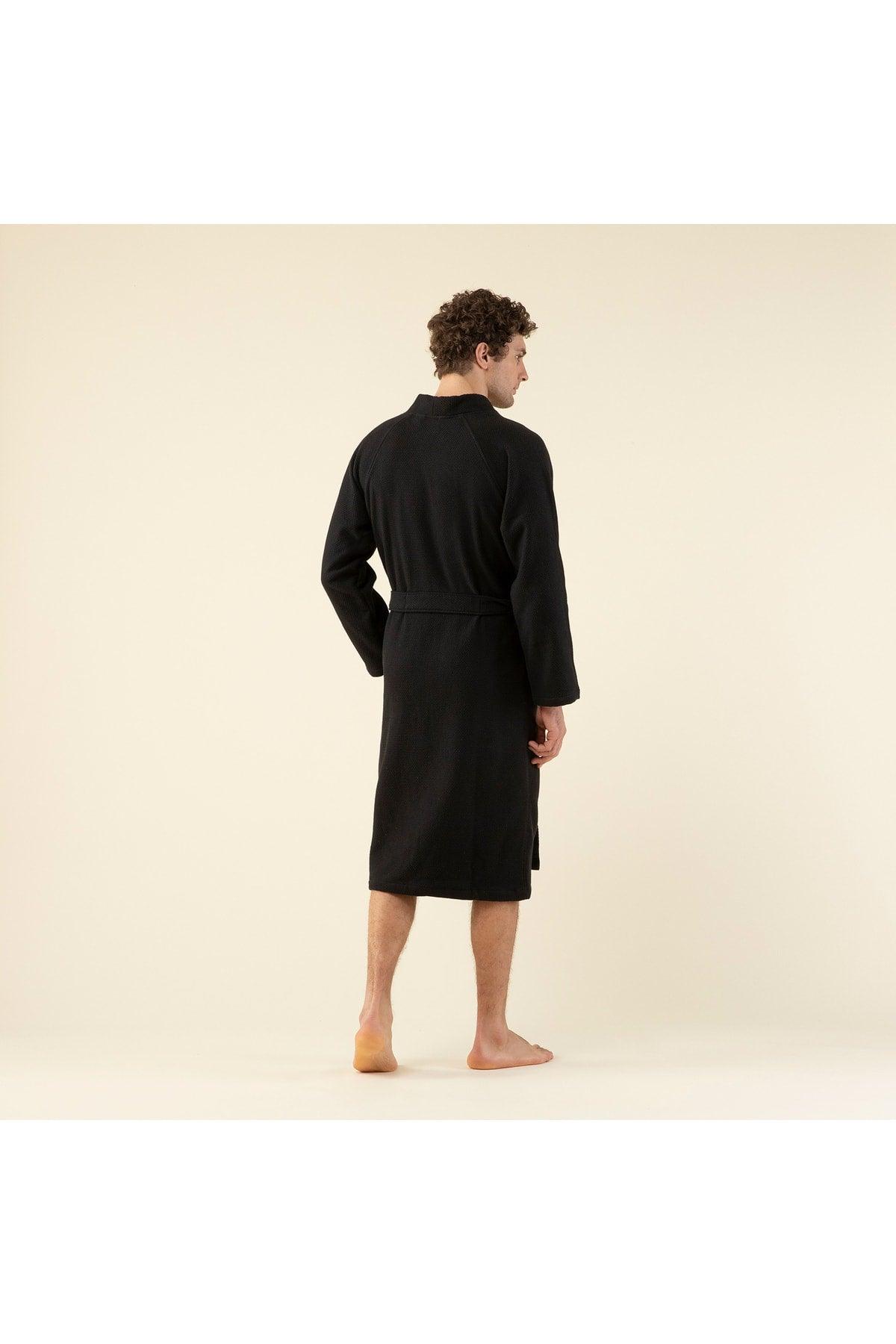 Sobeska Men's Bathrobe Black - Swordslife