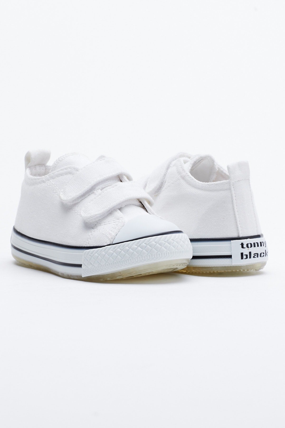 Kids Unisex White Sneakers Light Velcro Tb997