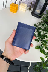 Pescol - Genuine Leather Smart Card Holder / Wallet with Rfid Protection Mechanism, High Level of Craftsmanship