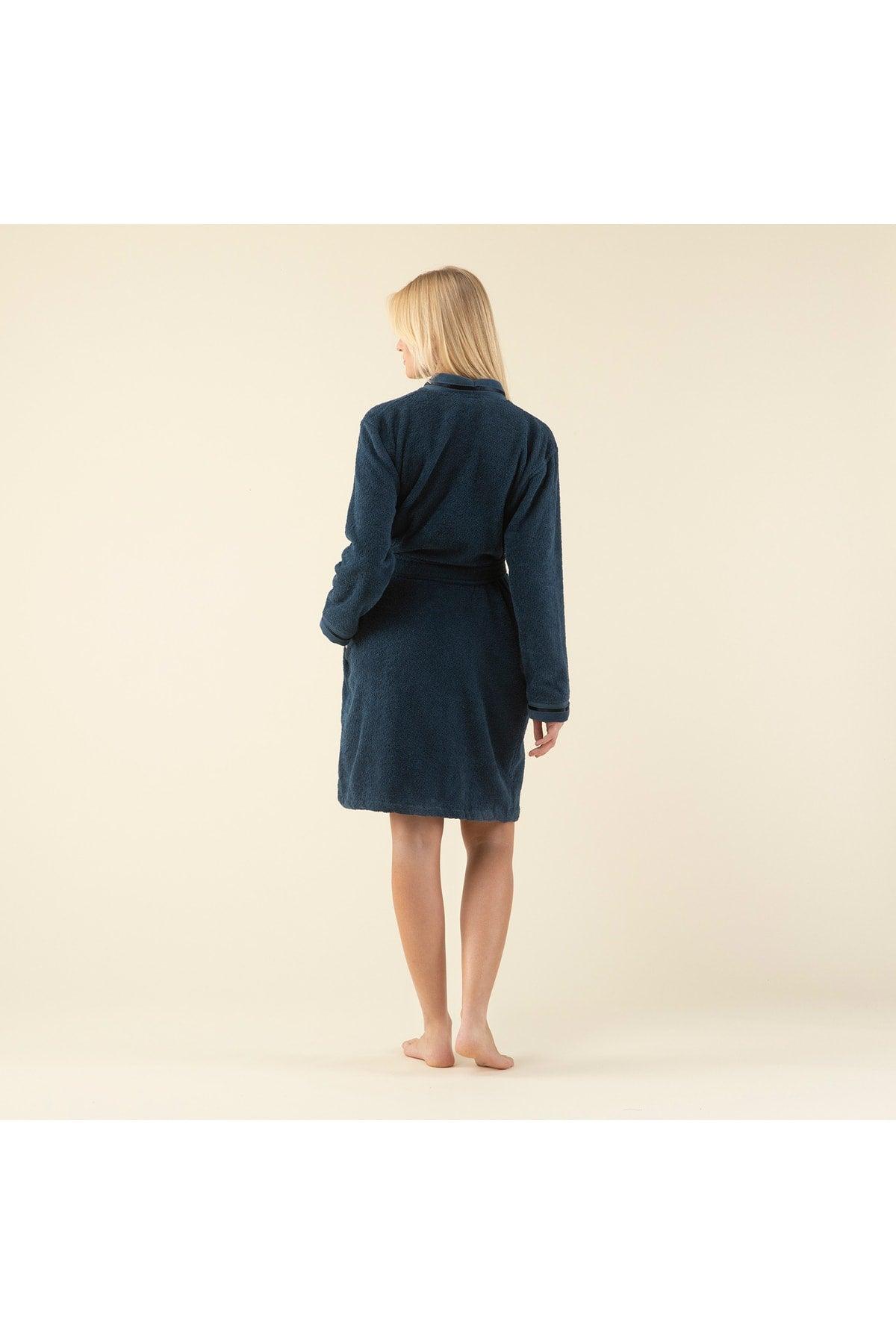 Chic Women's Bathrobe Marine Blue - Swordslife