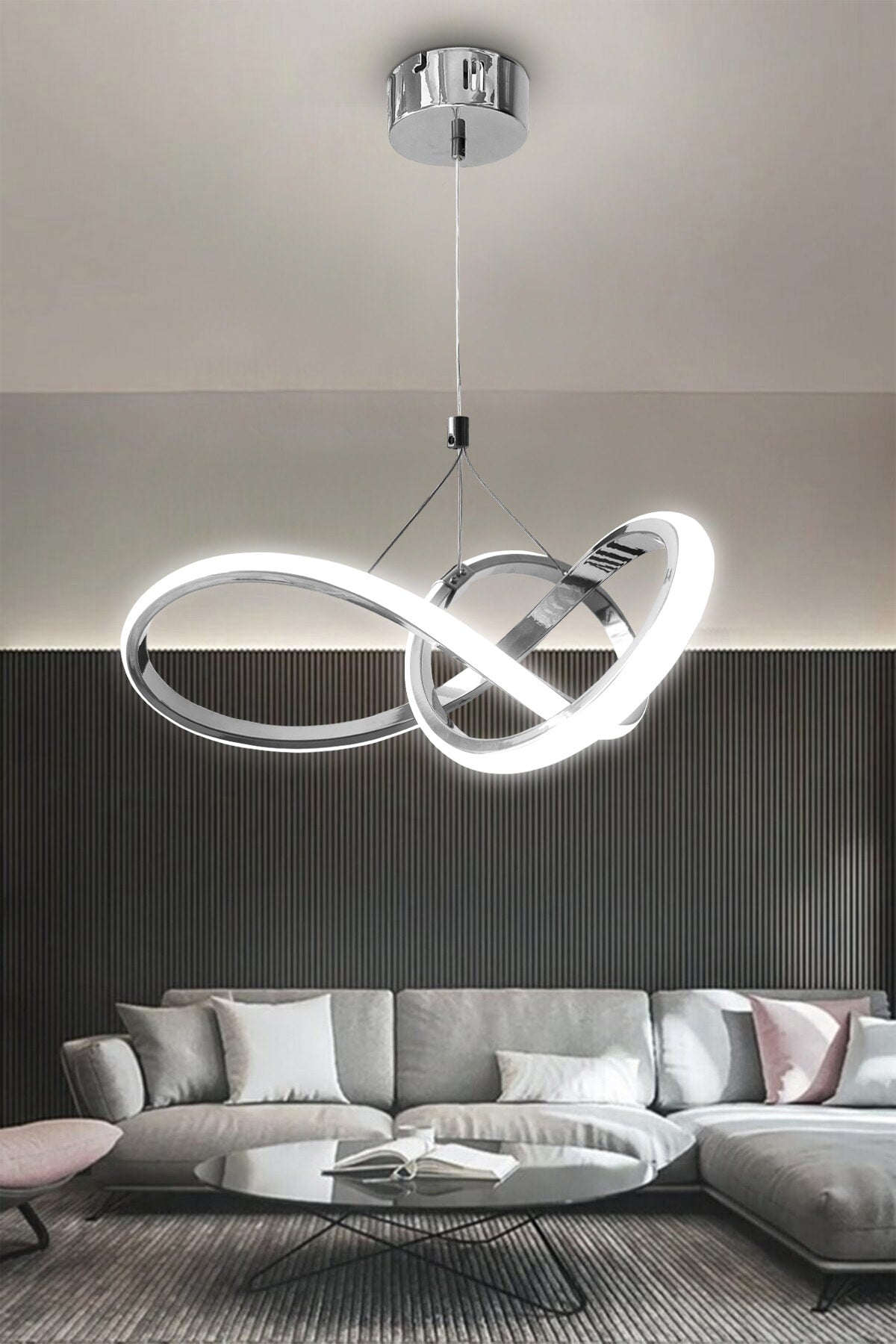 Chrome Led Chandelier White Light Powerled Led Chandelier