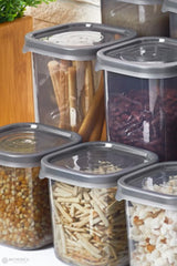 Luxury Smoked 9 Pcs Food Storage Container with Label Gift