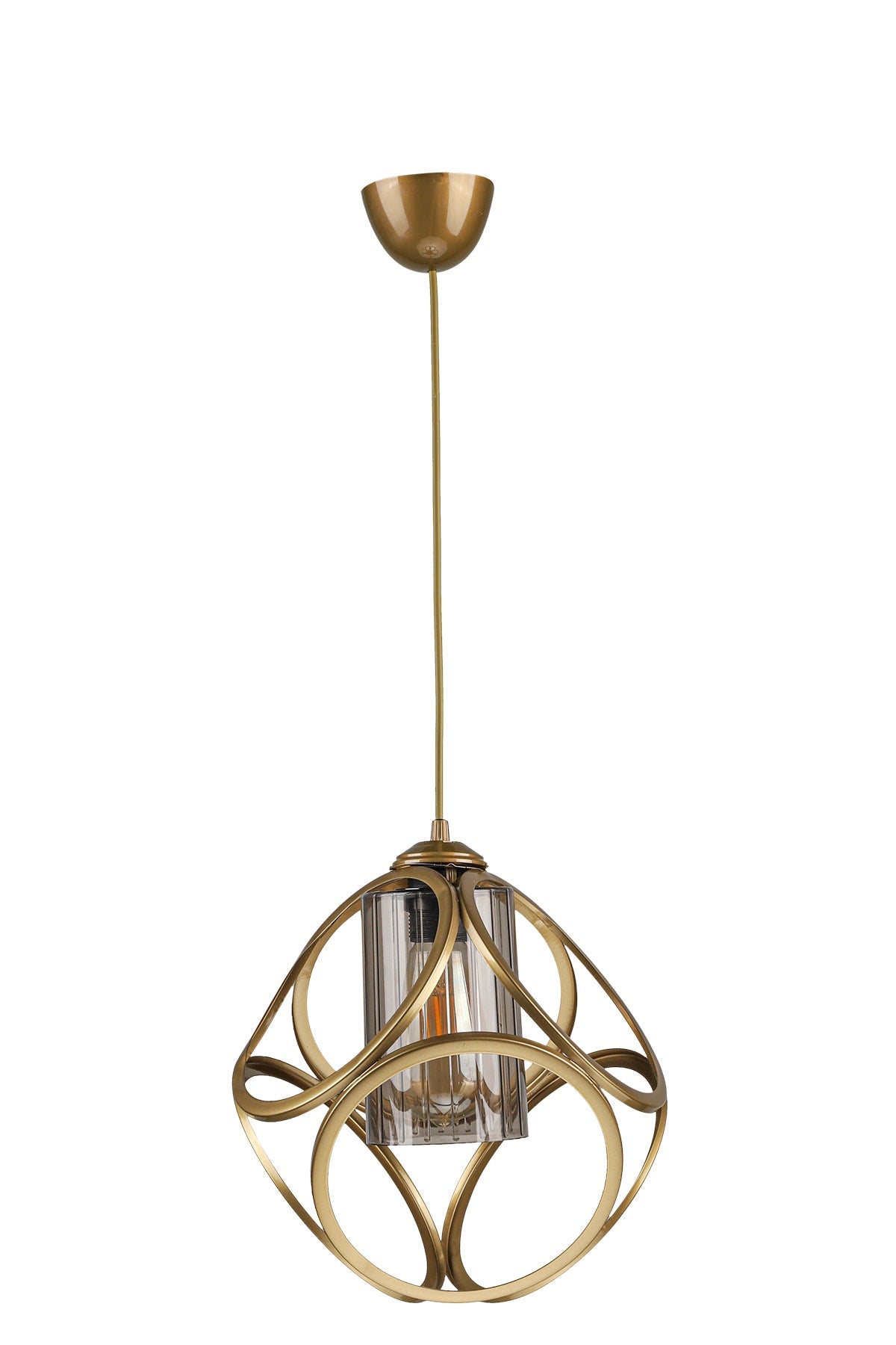 Aydın Single Chandelier Antique Smoked Acrylic