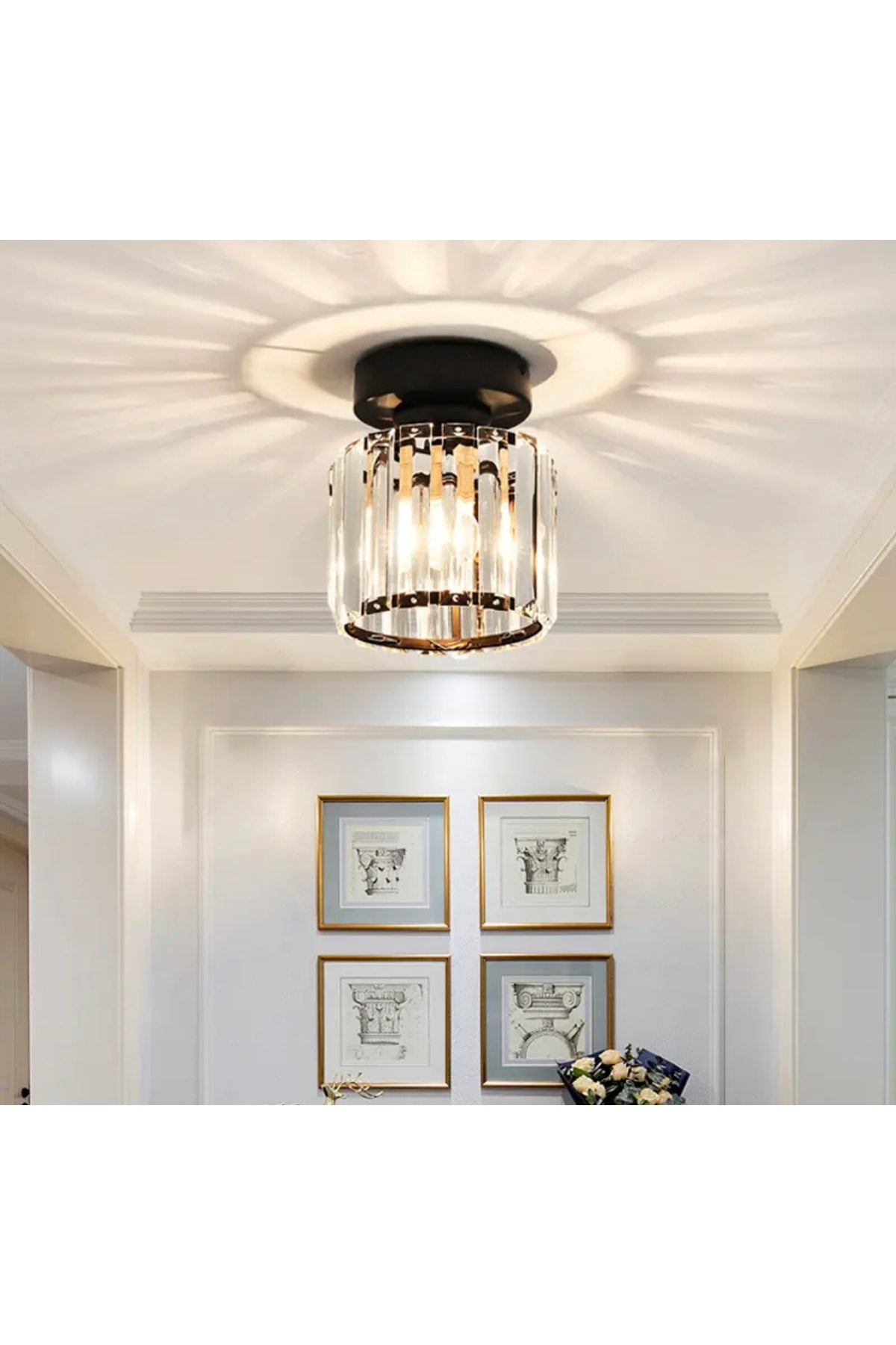 Luxury Stone Modern Plafonier Ceiling Chandelier Luxury Pendant Lamp Crystal Stone Chandelier Black