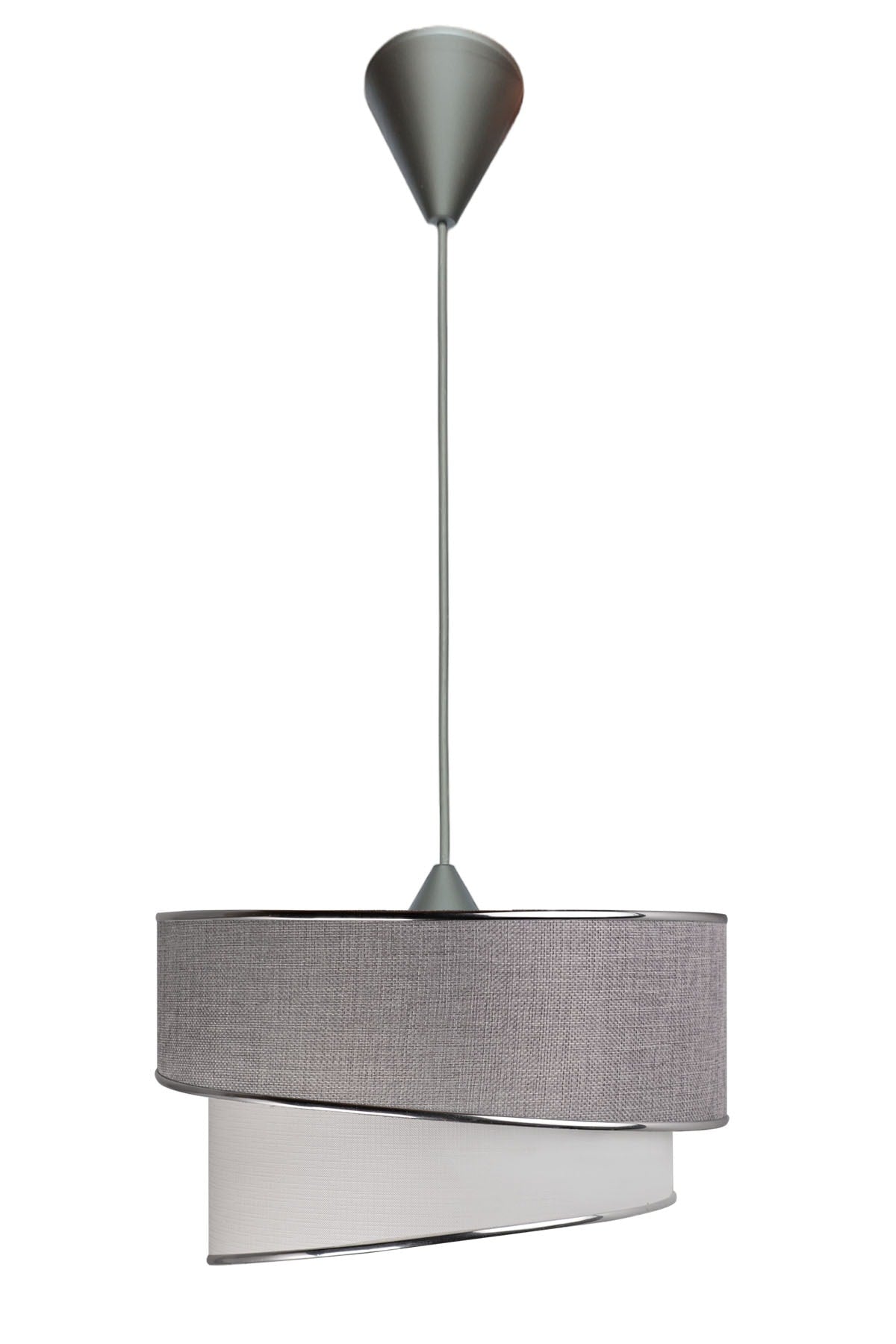 Ruzgar Modern Single Pendant Lamp Chandelier Light Gray E65