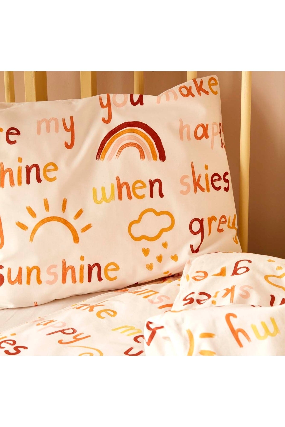 100% Cotton Ranforce Sunshine Baby Duvet Cover Set Yellow (100X150 CM)