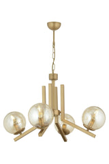 Mikel 4 Piece Antique Painted Honey Glass Modern Young Room Bedroom Living Room Chandelier