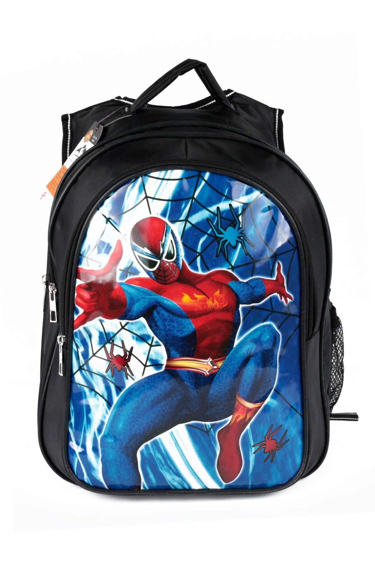 Backpack Set Middle School Primary School 3 Pockets Padded Spider Black