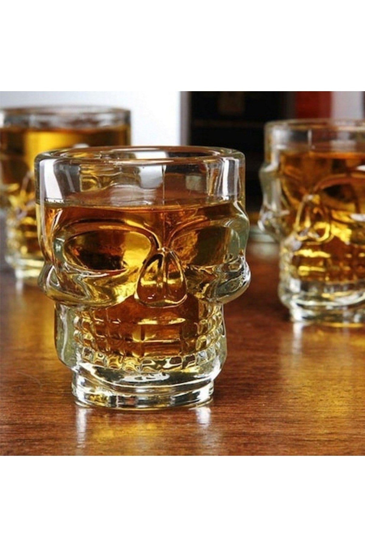 Set of 4 Crystal Head Shot Glasses Dry Head Whiskey Cognac Tequila Shat Glass