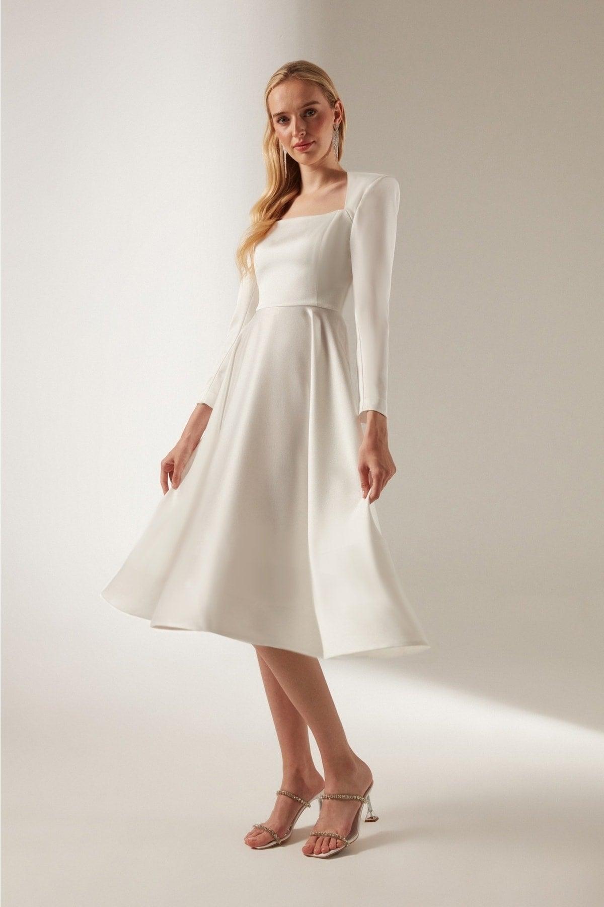 Wadding White Midi Dress - Swordslife