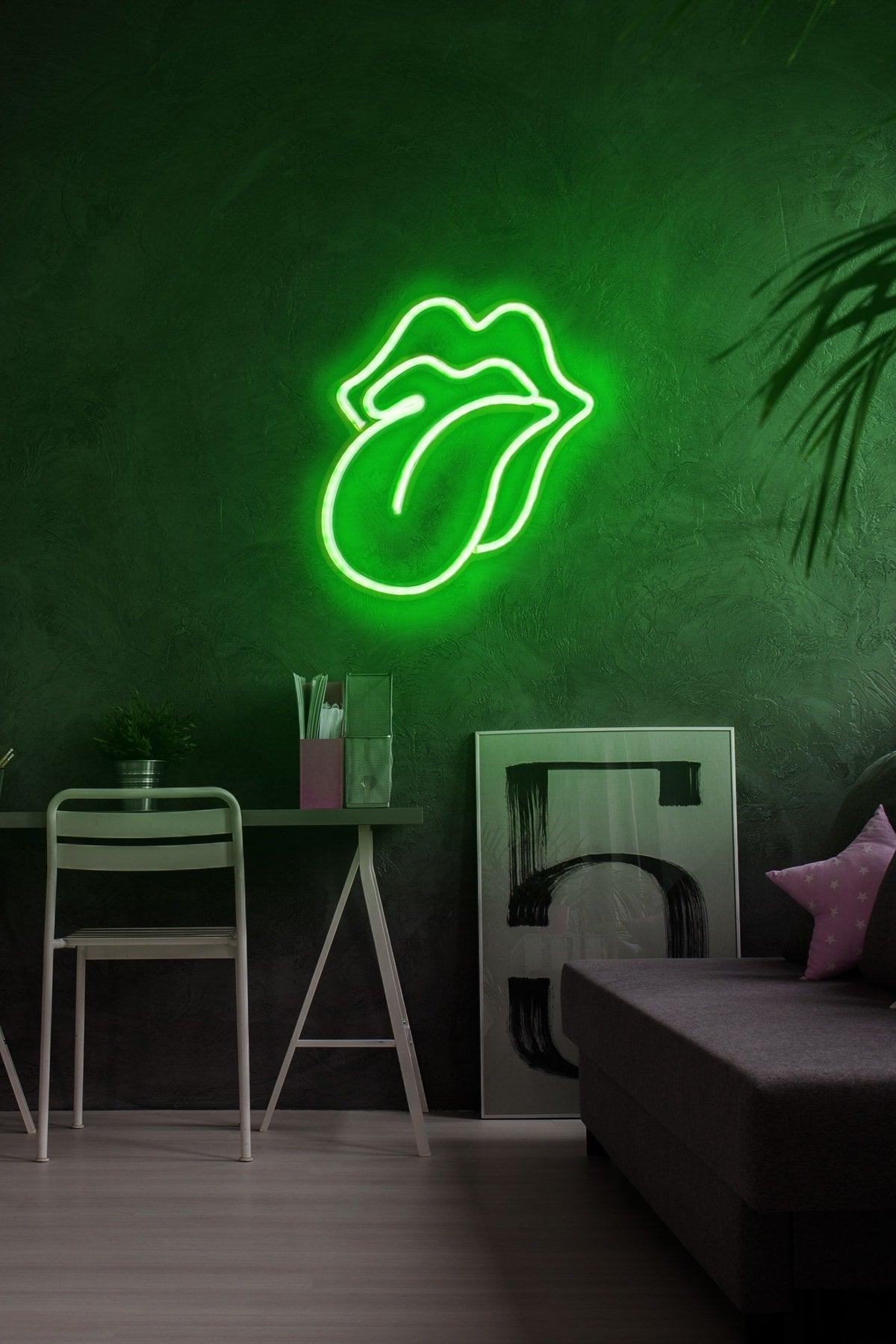 Neongraph Neon Led Graffiti Decorative Illuminated Night Light Wall Art The Rolling Stones - Swordslife