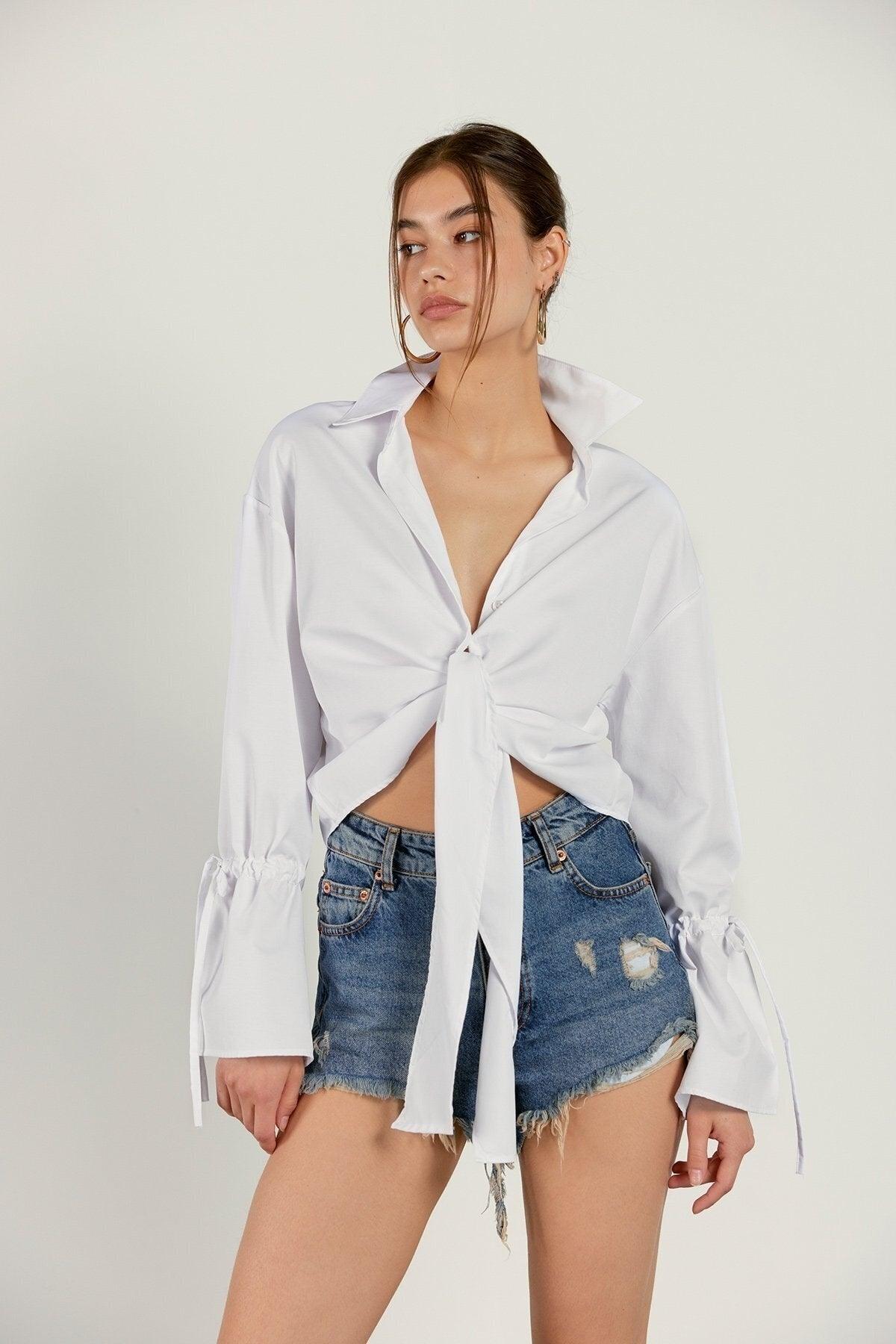 Knotted Crop Shirt - Swordslife