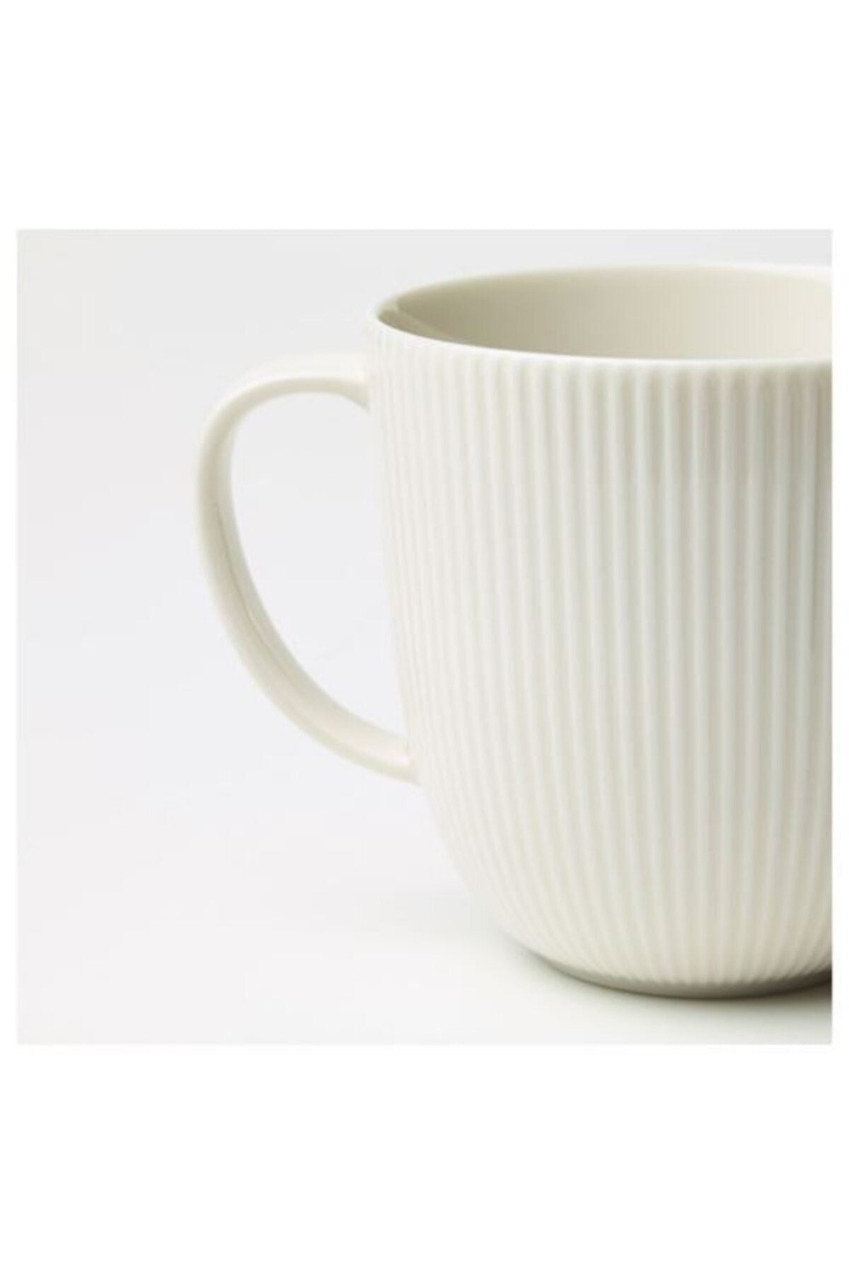 Ofantlıgt 9 Cm White Mug Cup Feldspar Porcelain