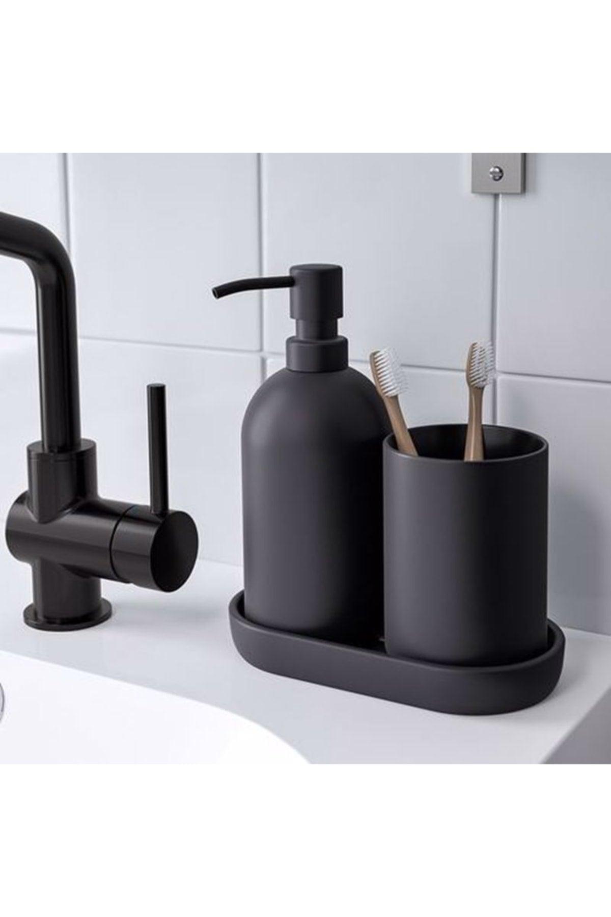 Gansjön Bathroom Set, Black - Swordslife