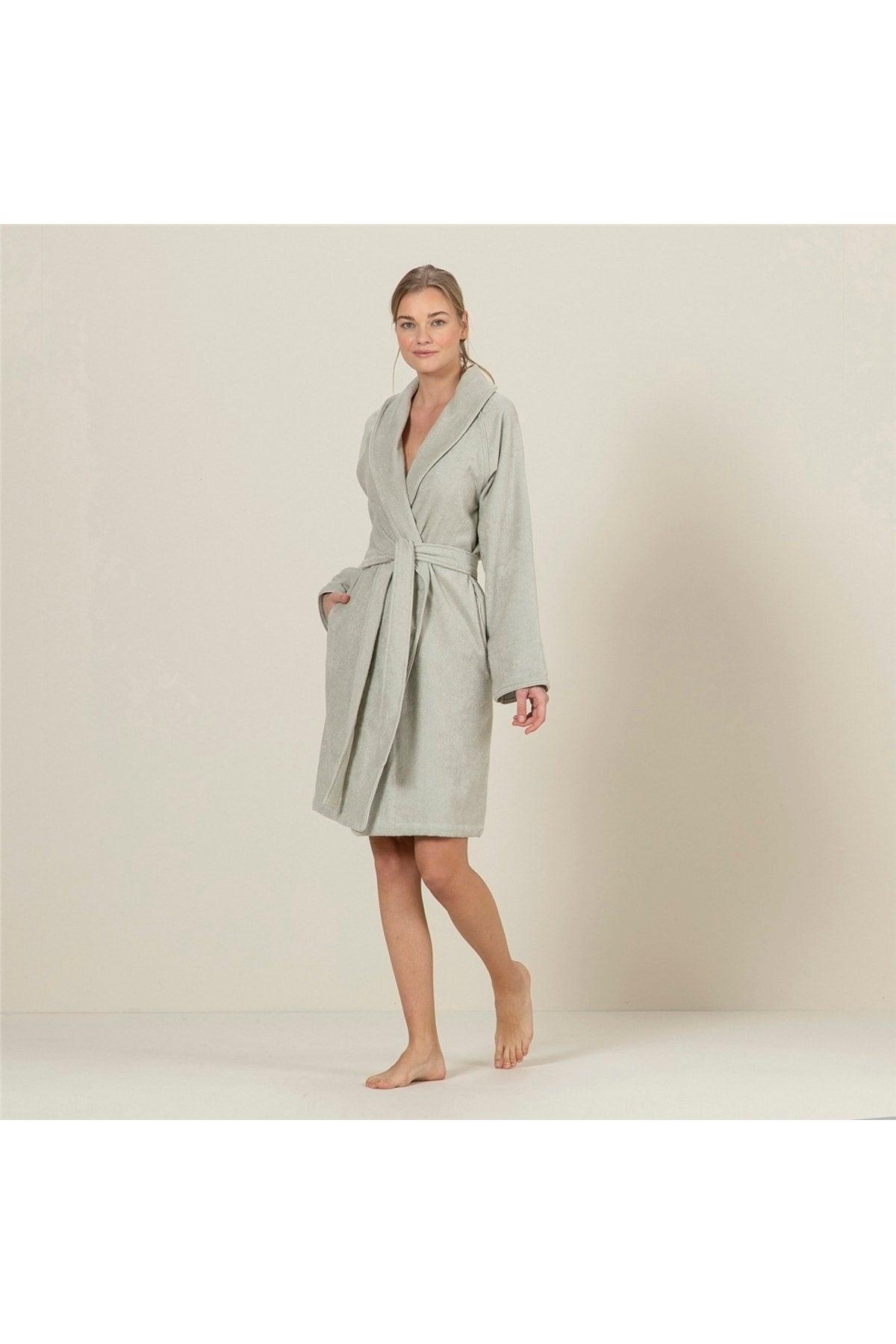 Solid Unisex Bathrobe Sage - Swordslife