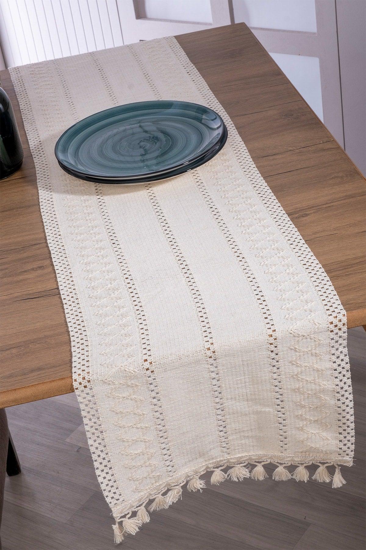 Cotton Lace Cream 35x145 Cm Runner Table Cloth - Swordslife