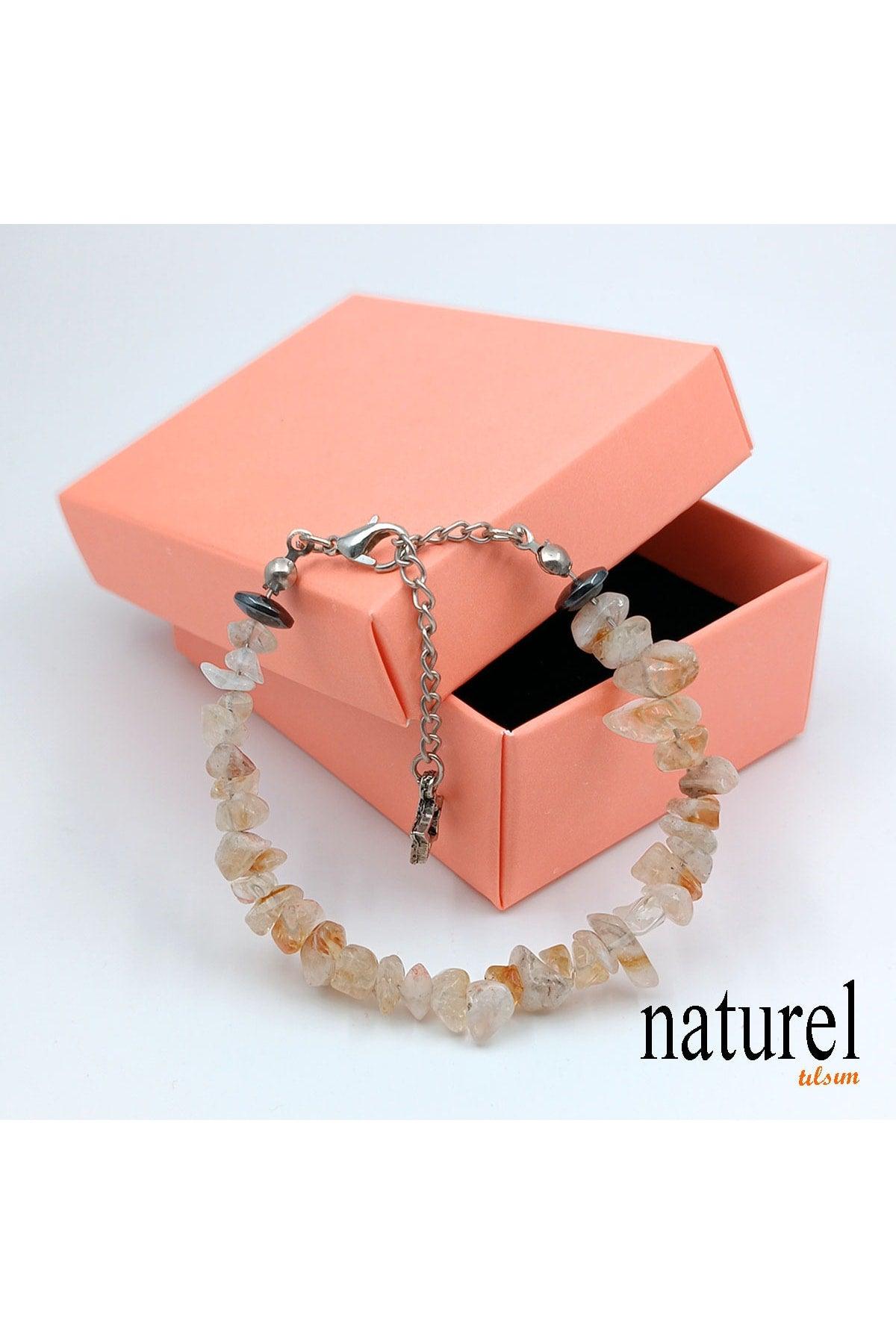 Natural Stone Citrine Broken Natural Stone Women Bracelet Money And Abundance Abundance Natural Healing Stone Citrine - Swordslife