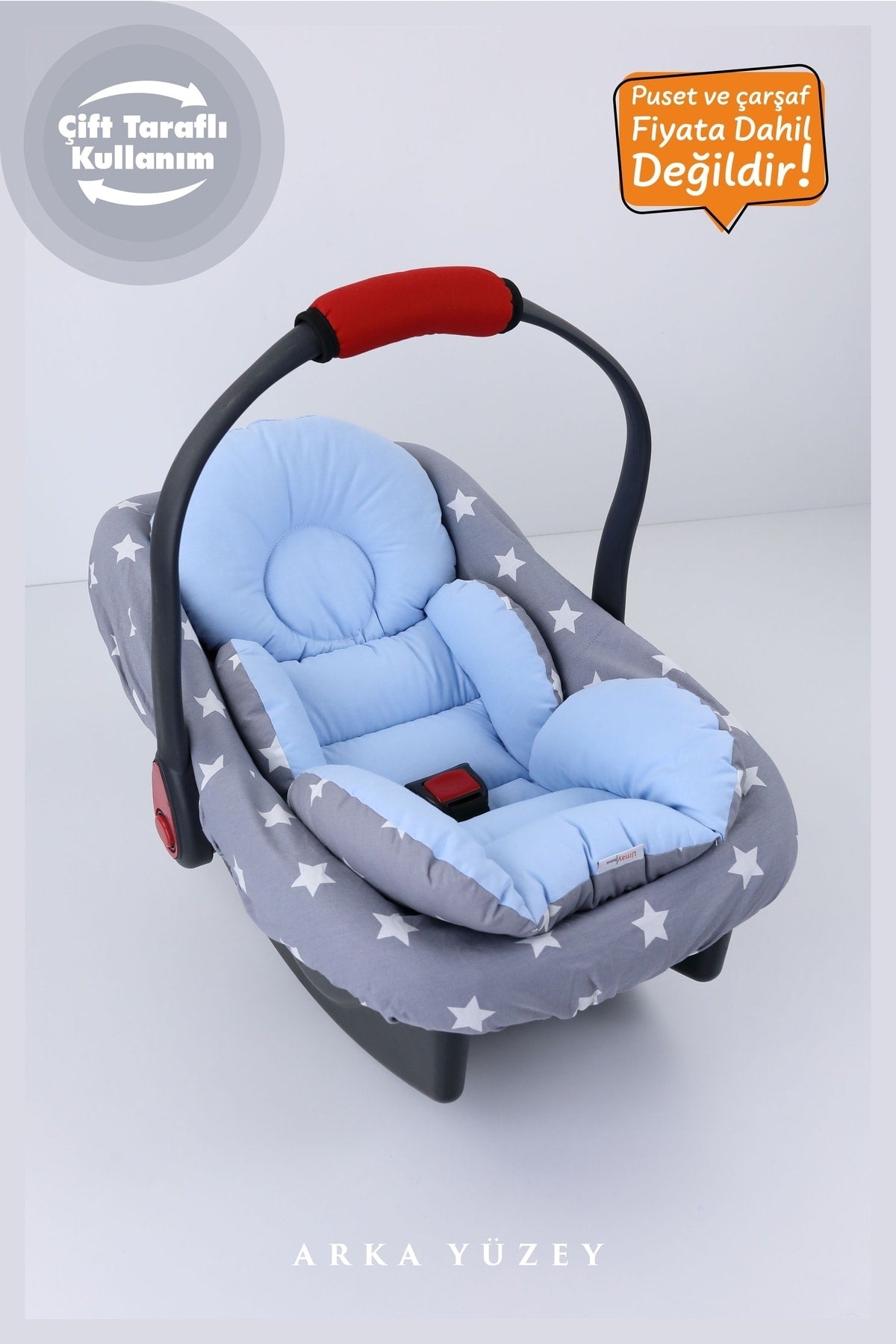 Orthopedic, Lumbar Supported Stroller Cushion, 100% Cotton Fabric