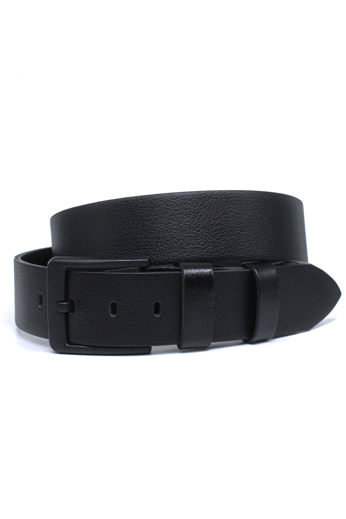 Pack Black - Black Buffalo Leather Men's Denim Belt 4.5 Cm