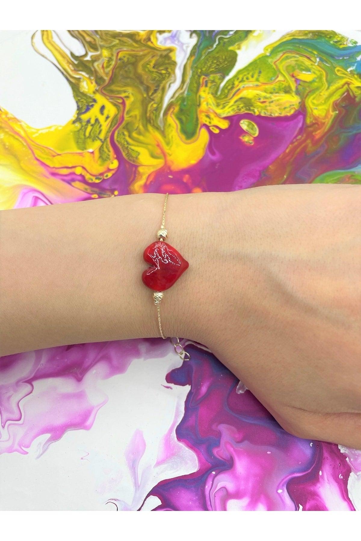 Women's Red Heart Zircon Bracelet - Swordslife