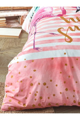Teenage Room 100% Cotton Elastic Bed Linen Girl Child Duvet Cover Set Pink Color