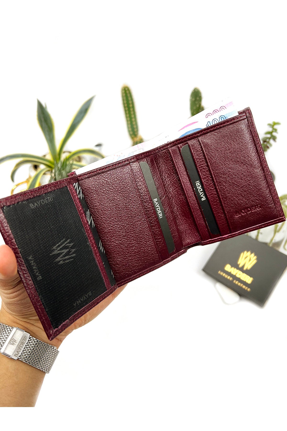 Genuine Leather Claret Red Handy Men's Wallet