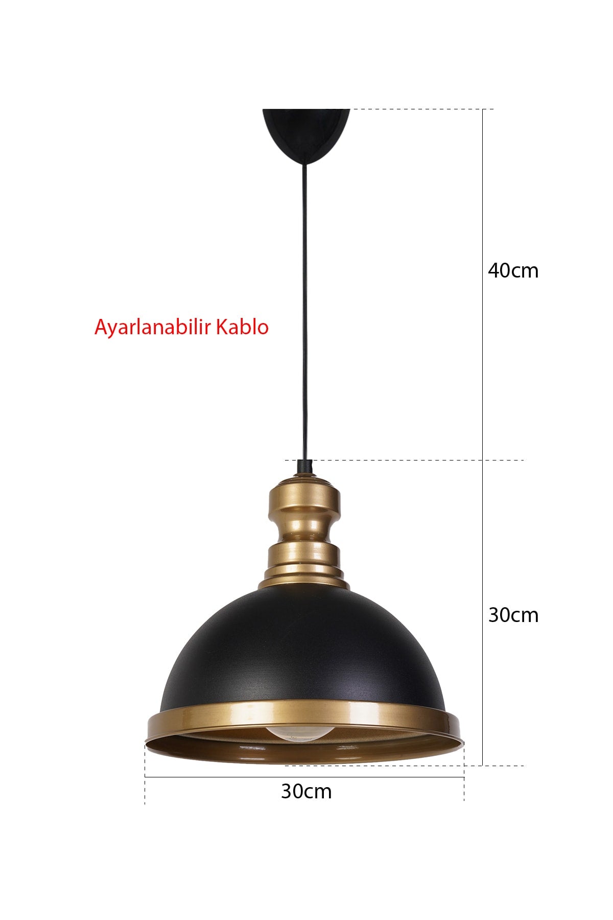 Neuf Pendant Lamp Chandelier Black Gold