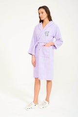 Plain And Hooded Cotton Curl Bathrobe - Swordslife