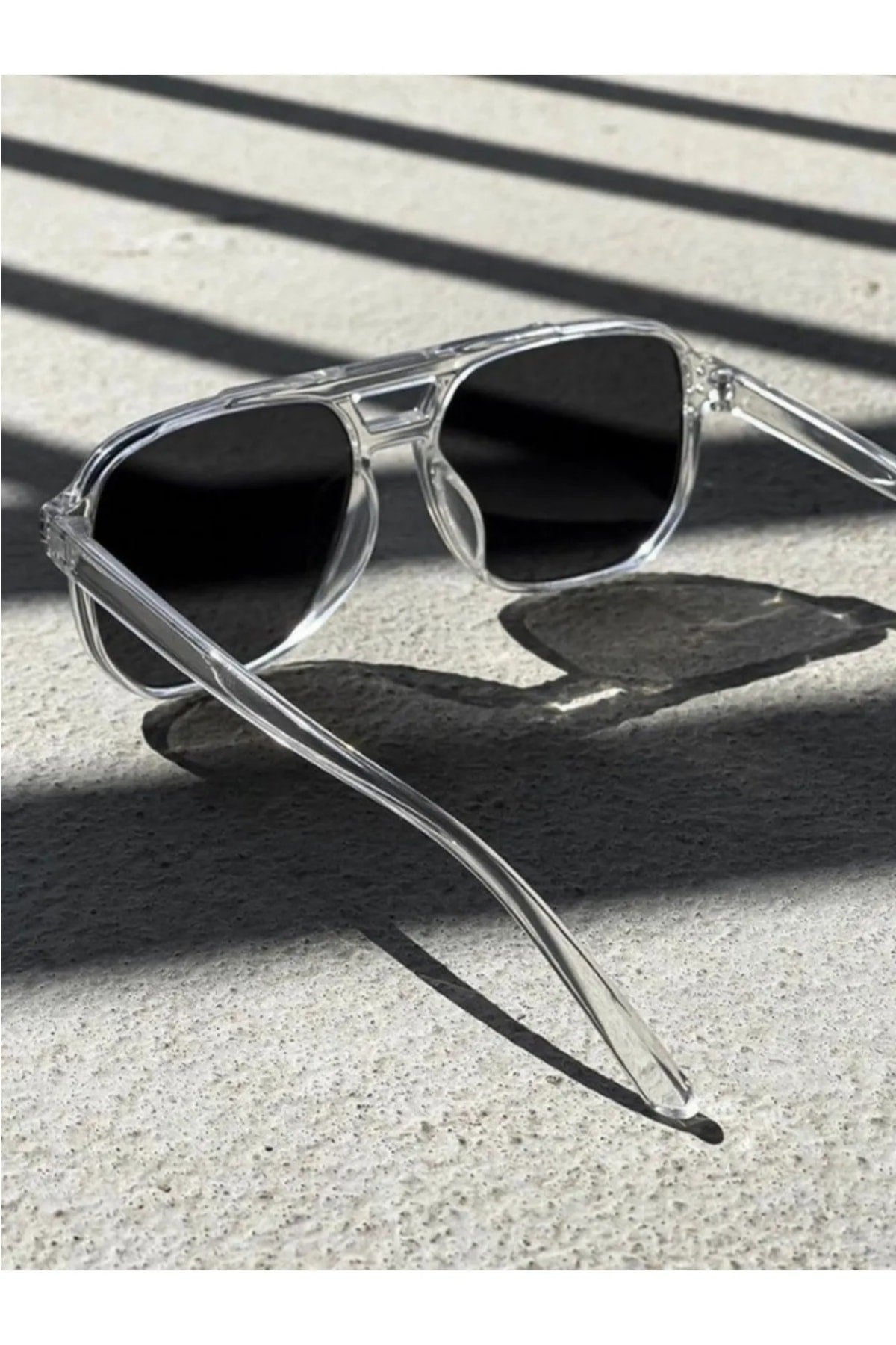 New Season Transparent Black Glass Unisex Sunglasses