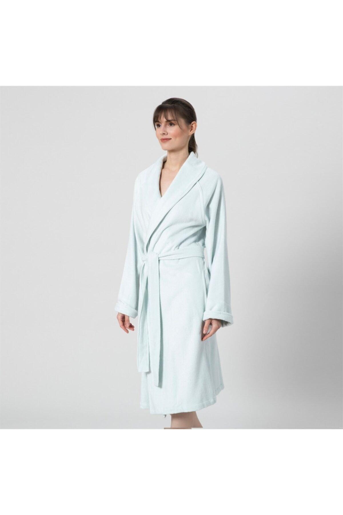 Solid Unisex Bathrobe Light Aqua - Swordslife