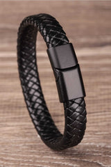 Magnet Genuine Leather Men's Bracelet