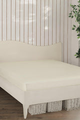100x200 Single Elastic Combed Cotton Bed Sheet 100% Cotton Cream - Swordslife