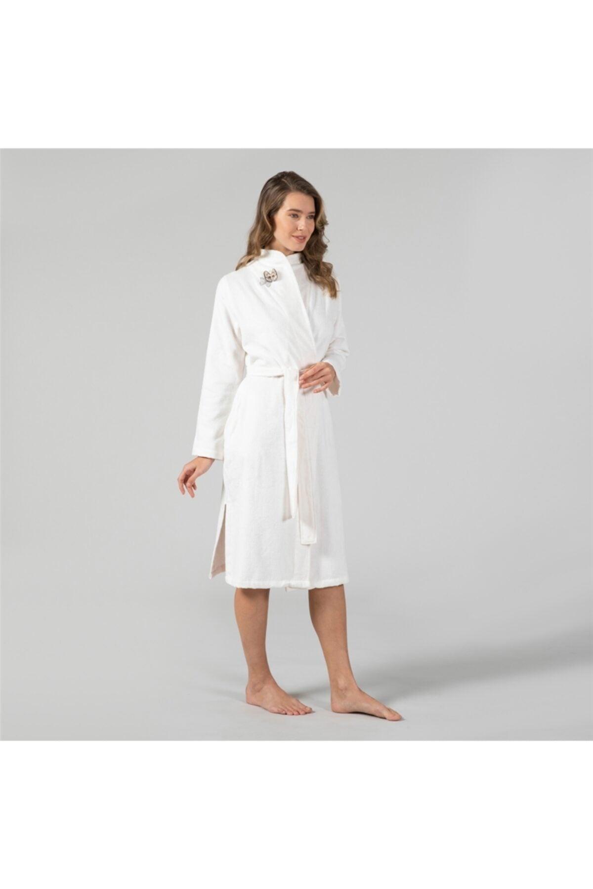 Keila Women's Bathrobe Ecru - Swordslife