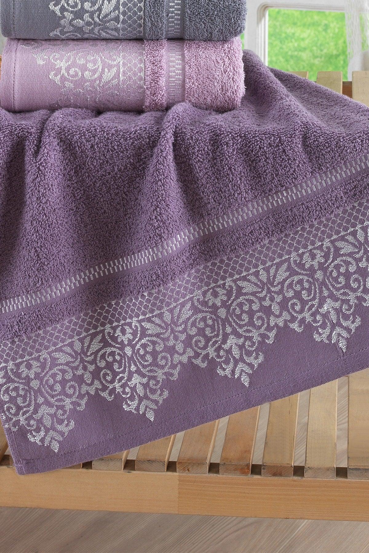 Damask Set of 4 50x90 Cm Hand & Face Towels - Swordslife