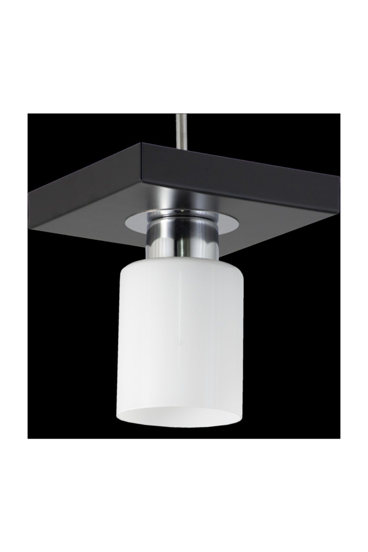 Single Modern Sports Model Square Tray Black Chandelier