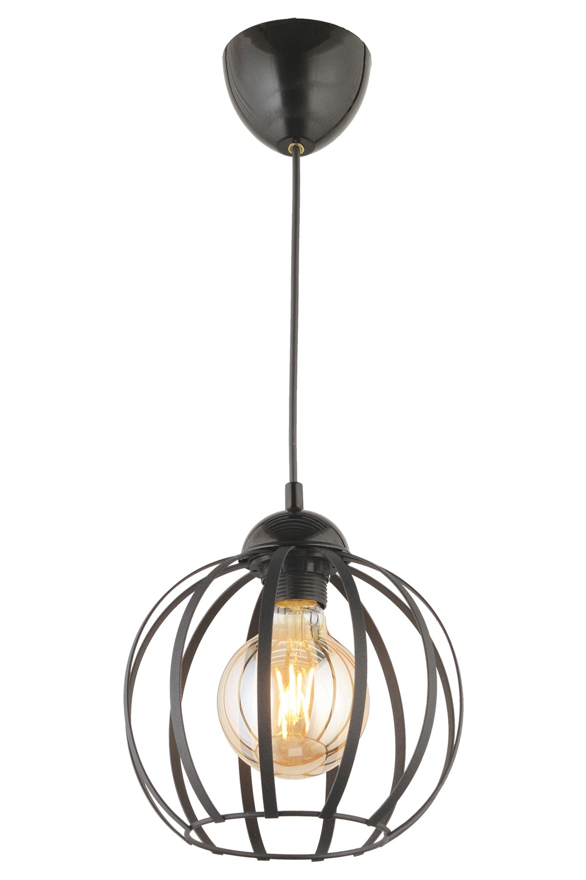 Mira Single Metal Chandelier-black