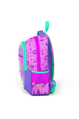 Kids Light Pink Purple Unicorn Princess Pattern Three Compartment School Backpack 23481