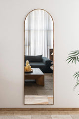Walnut Hallway Corridor Console Wall Living Room Bathroom Wc Office Bedroom Full Length Mirror 120x40 cm - Swordslife